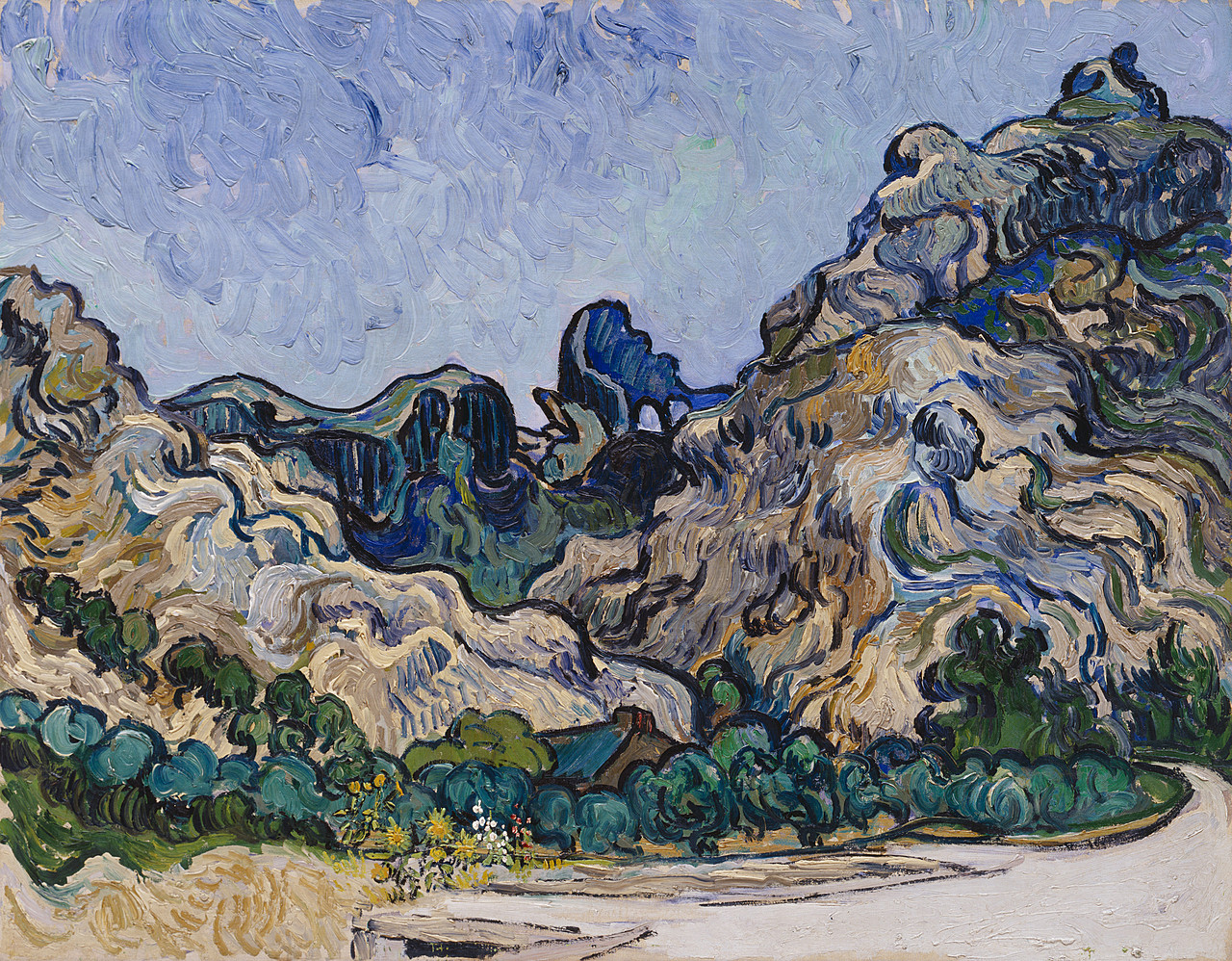 Vincent van Gogh, Mountains at Saint-Rémy, Saint-Rémy-de-Provence, July 1889. Oil on canvas, 28 11/16 x 36 1/4 inches (72.8 x 92 cm)