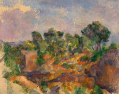 Paul Cézanne, Bibémus, ca. 1894–95. Oil on canvas, 28 1/8 x 35 3/8 inches (71.5 x 89.8 cm)