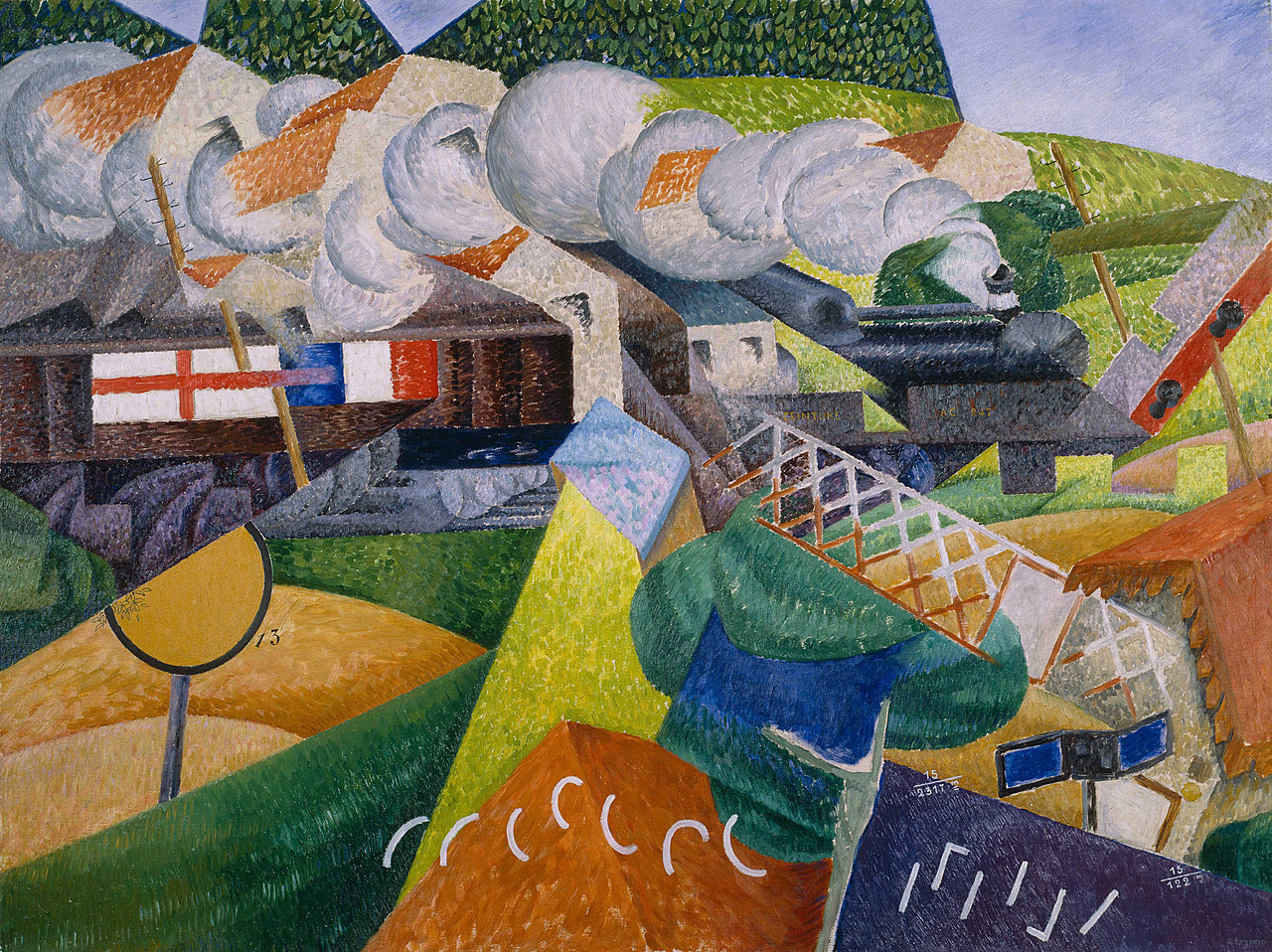Red Cross Train Passing a Village | The Guggenheim Museums and Foundation