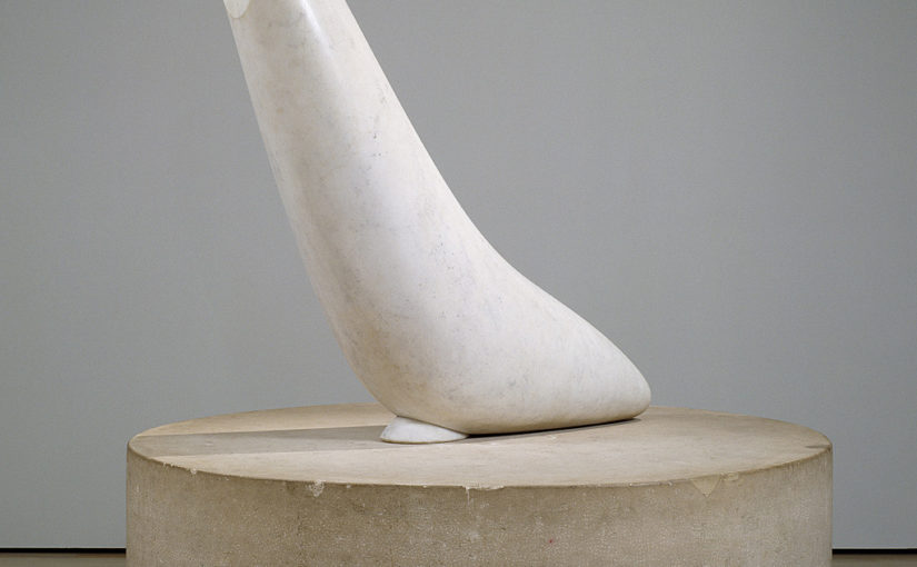 Constantin Brancusi, The Miracle (Seal [I]), ca. 1930–32. Marble on limestone base, Height: 64 1/4 inches (163.2 cm); diameter: 58 3/4 inches (149.2 cm)