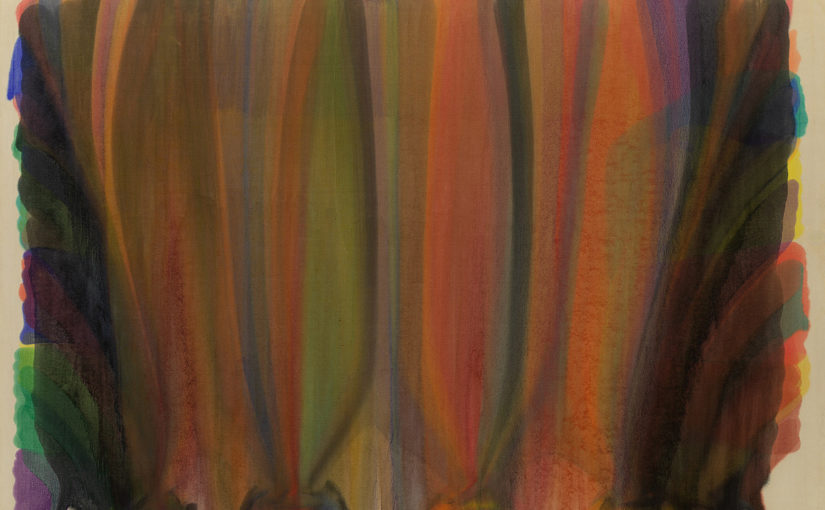 Morris Louis, Saraband, 1959. Acrylic resin on canvas, 8 feet 5 1/8 inches x 12 feet 5 inches (256.9 x 378.5 cm)