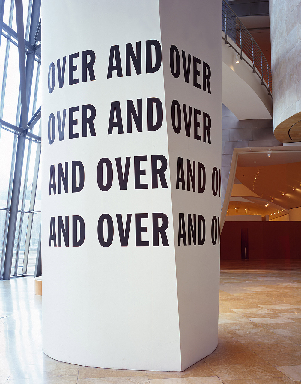 Lawrence Weiner   OVER AND OVER. OVER AND OVER. AND OVER AND OVER