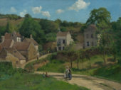Camille Pissarro, The Hermitage at Pontoise, ca. 1867. Oil on canvas, 59 5/8 x 79 inches (151.4 x 200.6 cm)