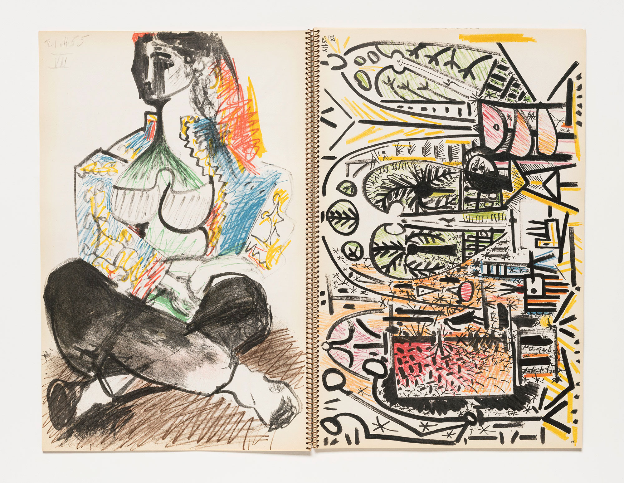 Spread from Picasso’s Carnet de la Californie. Photo: Kristopher McKay