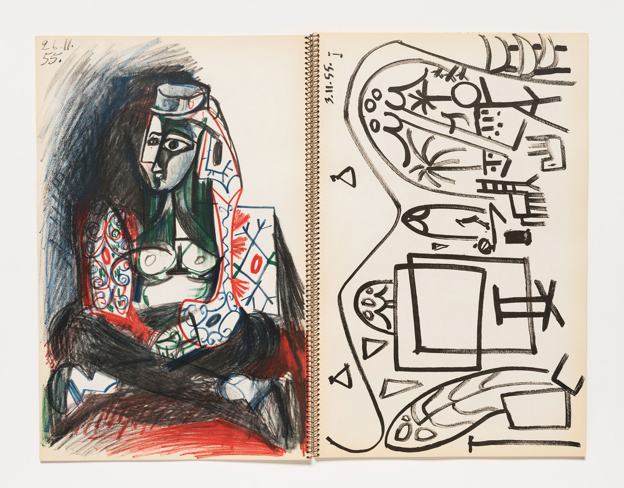 Spread from Picasso’s Carnet de la Californie. Photo: Kristopher McKay